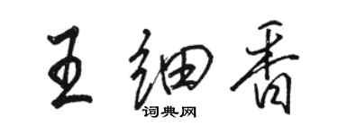 骆恒光王细香行书个性签名怎么写