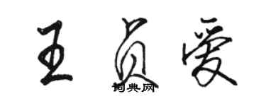 骆恒光王贞爱行书个性签名怎么写