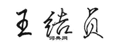骆恒光王结贞行书个性签名怎么写