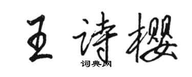 骆恒光王诗樱行书个性签名怎么写