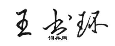 骆恒光王书环行书个性签名怎么写