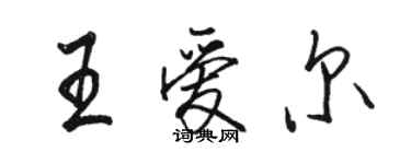 骆恒光王爱尔行书个性签名怎么写