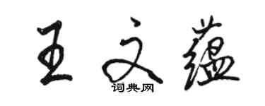 骆恒光王文蕴行书个性签名怎么写