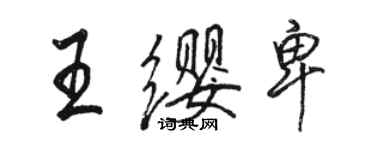 骆恒光王缨卑行书个性签名怎么写