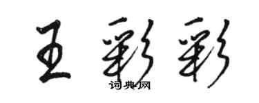 骆恒光王彩彩行书个性签名怎么写