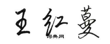 骆恒光王红蔓行书个性签名怎么写