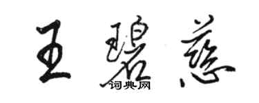 骆恒光王碧慈行书个性签名怎么写