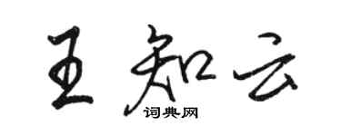 骆恒光王知云行书个性签名怎么写
