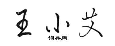 骆恒光王小艾行书个性签名怎么写