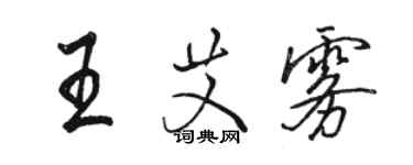 骆恒光王艾雾行书个性签名怎么写