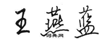 骆恒光王燕蓝行书个性签名怎么写