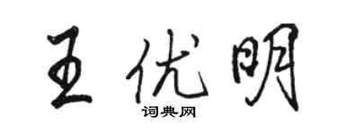 骆恒光王优明行书个性签名怎么写