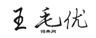 骆恒光王毛优行书个性签名怎么写