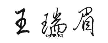 骆恒光王瑞眉行书个性签名怎么写
