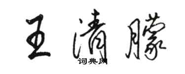 骆恒光王清朦行书个性签名怎么写