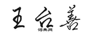 骆恒光王台善行书个性签名怎么写