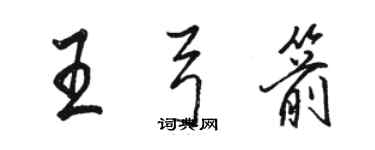 骆恒光王弓箭行书个性签名怎么写