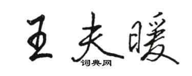 骆恒光王夫暖行书个性签名怎么写