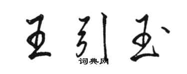 骆恒光王引玉行书个性签名怎么写