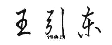 骆恒光王引东行书个性签名怎么写
