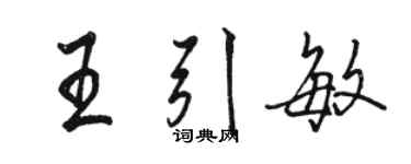 骆恒光王引敏行书个性签名怎么写