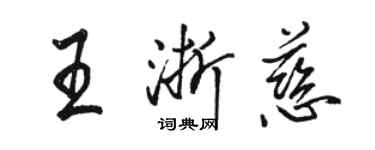 骆恒光王浙慈行书个性签名怎么写