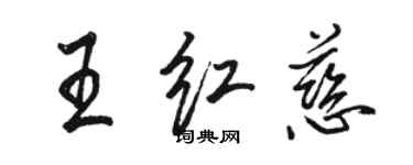 骆恒光王红慈行书个性签名怎么写
