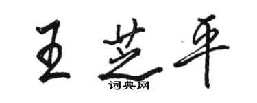 骆恒光王芝平行书个性签名怎么写