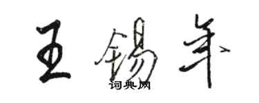 骆恒光王锡年行书个性签名怎么写