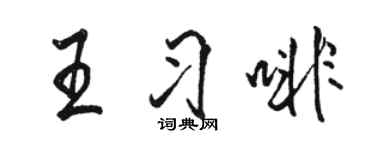 骆恒光王习啡行书个性签名怎么写