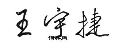 骆恒光王宇捷行书个性签名怎么写