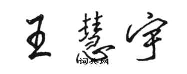 骆恒光王慧宇行书个性签名怎么写
