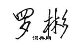 骆恒光罗彬行书个性签名怎么写