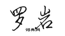 骆恒光罗岩行书个性签名怎么写