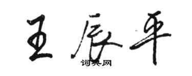 骆恒光王辰平行书个性签名怎么写