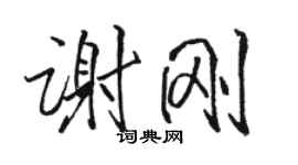 骆恒光谢刚行书个性签名怎么写