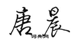 骆恒光唐晨行书个性签名怎么写