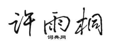 骆恒光许雨桐行书个性签名怎么写