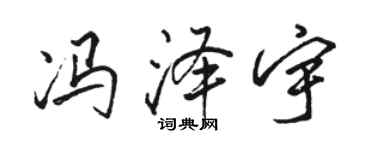骆恒光冯泽宇行书个性签名怎么写