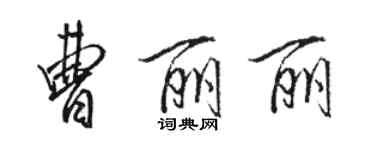 骆恒光曹丽丽行书个性签名怎么写