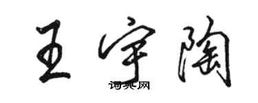 骆恒光王宇陶行书个性签名怎么写