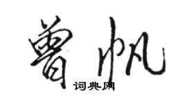 骆恒光曾帆行书个性签名怎么写