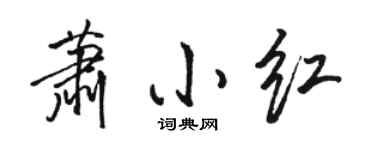 骆恒光萧小红行书个性签名怎么写