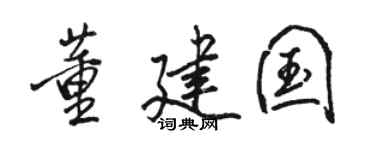 骆恒光董建国行书个性签名怎么写