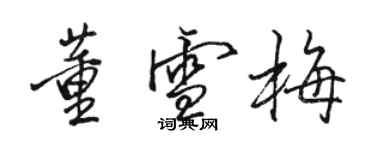 骆恒光董雪梅行书个性签名怎么写