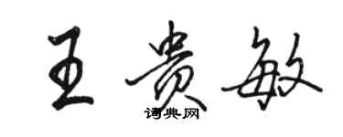 骆恒光王贵敏行书个性签名怎么写