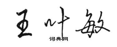 骆恒光王叶敏行书个性签名怎么写