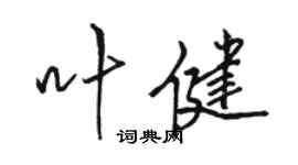 骆恒光叶健行书个性签名怎么写