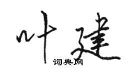 骆恒光叶建行书个性签名怎么写