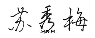 骆恒光苏秀梅行书个性签名怎么写